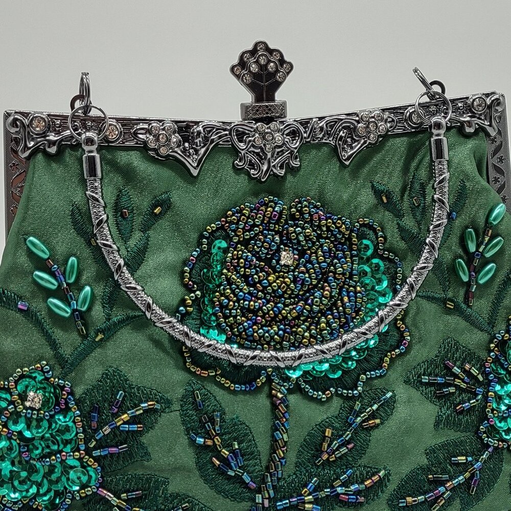 Vintage Floral Embroidered Clutch Handbag - Picture 7 of 8